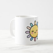 Smiling Sun – Cute Whimsical Illustration コーヒーマグカップ (正面左)