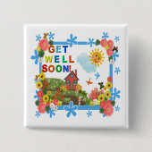 SMILING SUN Get Wellボタン 缶バッジ (正面)