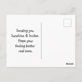 Smiling Sun Get Wellポストカード ポストカード (裏面)