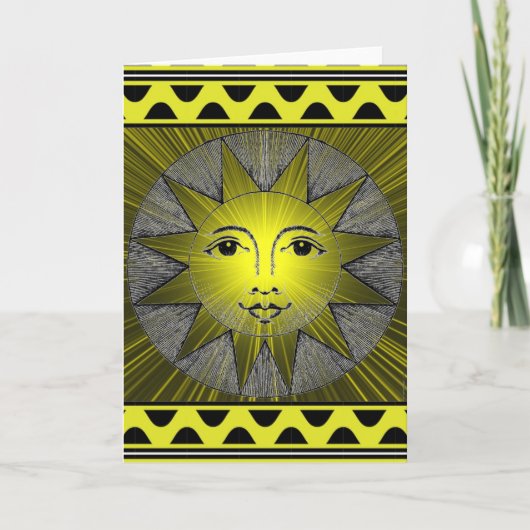 Smiling Sun Greeting Card カード (正面)