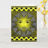 Smiling Sun Greeting Card カード (黄色い花)