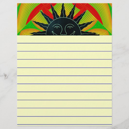 Smiling Sun Writing Paper (正面)
