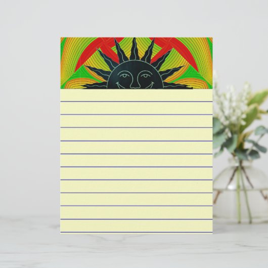 Smiling Sun Writing Paper (スタンド正面)