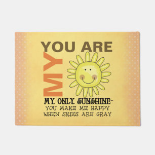 Smiling Sun You Are My Sunshine Doormat ドアマット