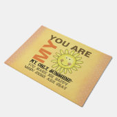 Smiling Sun You Are My Sunshine Doormat ドアマット (アングル)