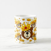 Smiling Teddy Bear with Crown コーヒーマグカップ (中央)