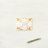 Smiling Teddy Bear with Crown ポストイット (デスク上)