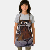 Smiling Tiger料理シェフ(名前はこちら)キッズエプロン エプロン (インサイチュ)