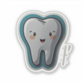 Smiling Toothステッカー:あなたの一日を明るくする!」 シール (正面)