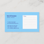 Smiling Tooth歯医者オフィスアポイントメントアラーム 予約カード (裏面)