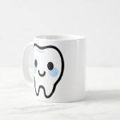 Smiling Tooth Character – Cute & Clean Illustratio コーヒーマグカップ (正面左)