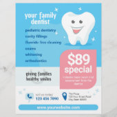 Smiling Tooth Dental Flyer チラシ (正面)
