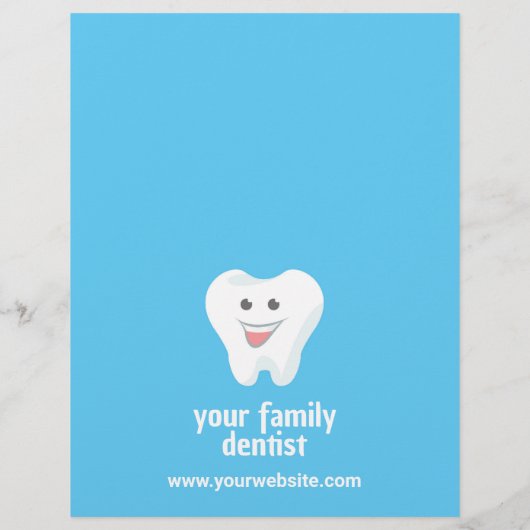 Smiling Tooth Dental Flyer チラシ (裏面)
