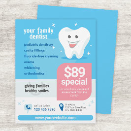 Smiling Tooth Dental Flyer チラシ