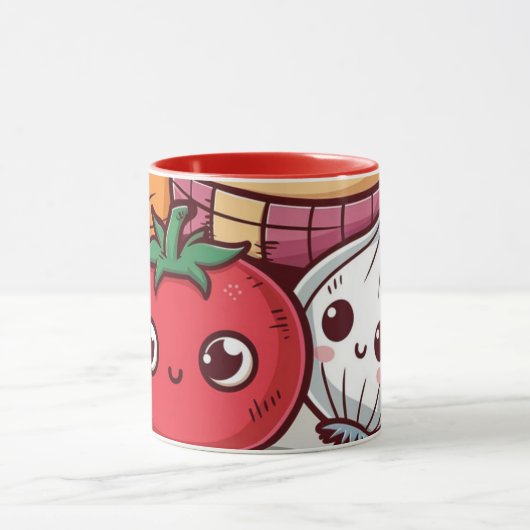 Smiling Veggies Coffee Mug マグカップ (中央)