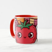 Smiling Veggies Coffee Mug マグカップ (正面左)