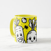 Smiling Veggies Coffee Mug マグカップ (正面左)