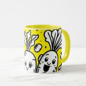 Smiling Veggies Coffee Mug マグカップ (正面右)