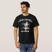 Smiling X-Eyes ストリートウェア アイコン - 愛は憎しみよりも強し Tシャツ (正面フル)
