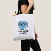 Smilo トートバッグ Just Smile & Shop (クローズアップ)