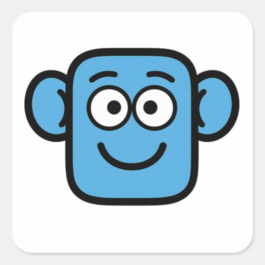 Smilo Happy Face sticker スクエアシール (正面)