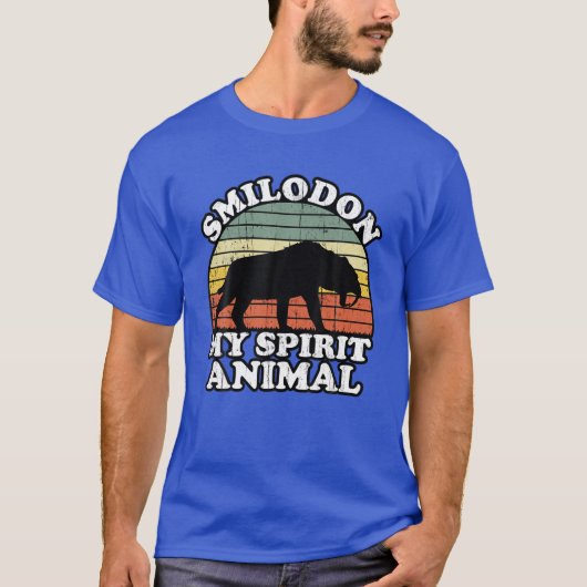 Smilodonは私の精神の動物のセイバー歯タイガー値リスト Tシャツ (正面)