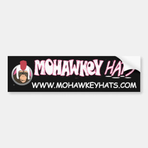 Smirkey Mohawkey猿のバンパーステッカー バンパーステッカー