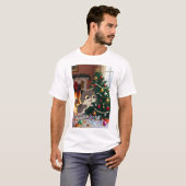 Smirking Kitten Christmas Chaos 1 mens Tシャツ (正面フル)