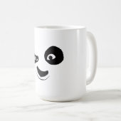 Smirking Panda Face Black & White Graphic Mug コーヒーマグカップ (正面右)