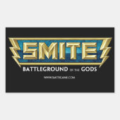 SMITEロゴの神々の戦場 長方形シール (正面)