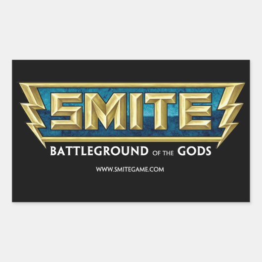 SMITEロゴの神々の戦場 長方形シール (正面)