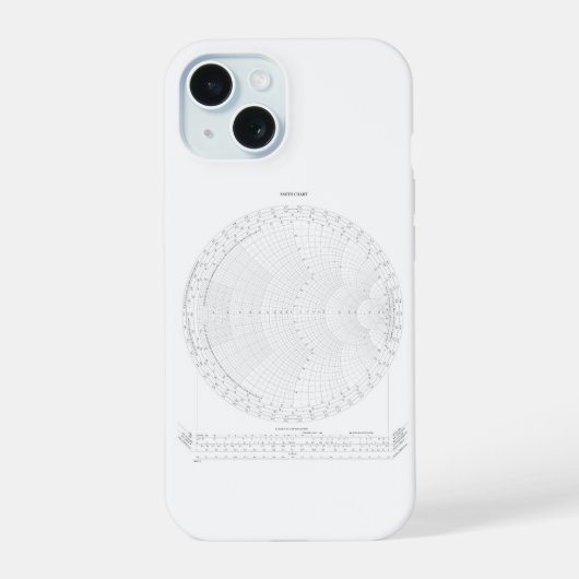 Smithグラフの無線周波数エンジニアリング iPhone 15ケース (裏面)