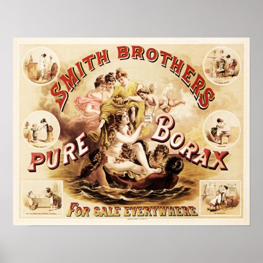 Smith Brothers PURE BORAX石鹸の洗剤洗浄 ポスター (正面)