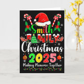 Smith Family Christmas 2025 Matching Santa Hat Xma カード (黄色い花)