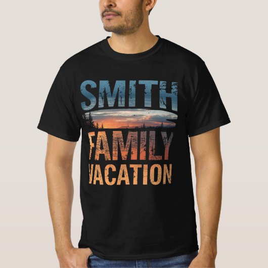Smith Family Vacation Custom Matching Travel Tシャツ (正面)