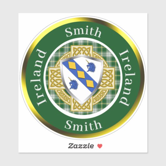 Smith Irish Shield/Celtic Cross Personalized シール (シート)