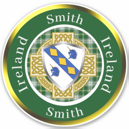 Smith Irish Shield/Celtic Cross Personalized シール (正面)