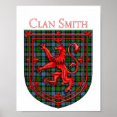 Smith Tartan Scottish Plaid Lion Rampant ポスター (正面)