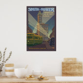 Smith Tower – シアトル，ワシントン旅行ポスター ポスター (キッチン)