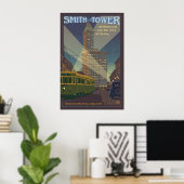 Smith Tower – シアトル，ワシントン旅行ポスター ポスター (ホームオフィス)