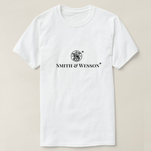 Smith & Wesson Tユニークシャツ – 銃を愛用 Tシャツ (デザイン正面)