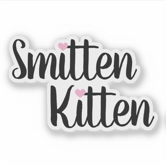 Smitten Kitten Cute Valentine シール (正面)