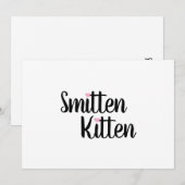 Smitten Kitten Cute Valentine Coffee Mug Gift シーズンカード (正面/裏面)