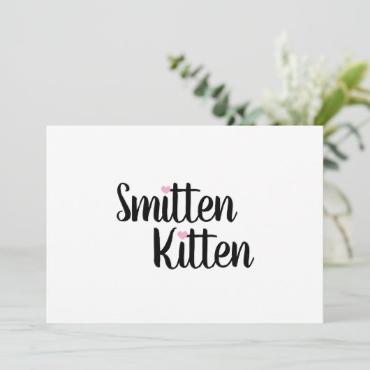 Smitten Kitten Cute Valentine Coffee Mug Gift シーズンカード (スタンド正面)