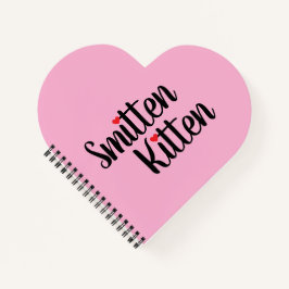 Smitten Kitten Cute Valentine Heart Shaped ノートブック