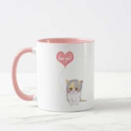 Smitten Kitten 'Love you' Valentine's Day mug マグカップ