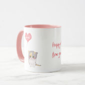 Smitten Kitten 'Love you' Valentine's Day mug マグカップ (正面左)