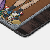 SMJウッドブロックプリント デスクマット (コーナー)