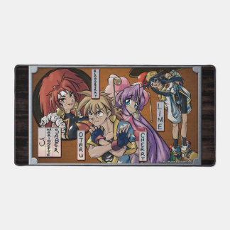 SMJウッドブロックプリント デスクマット