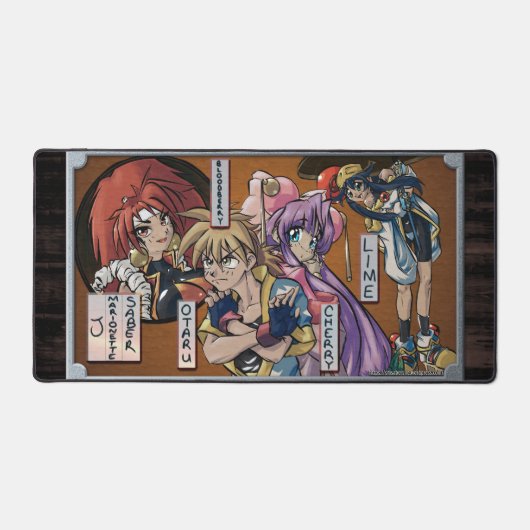 SMJウッドブロックプリント デスクマット (正面)